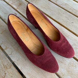 AMALFI BY RANGONI Made in Italy Genuine Leather Maroon Pumps